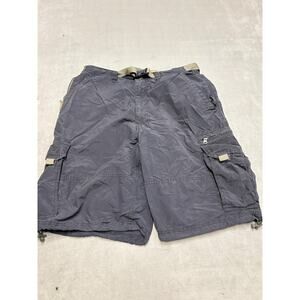 Abercrombie & Fitch Cargo Shorts Mens Medium Gray Nylon Cotton Utility Belted